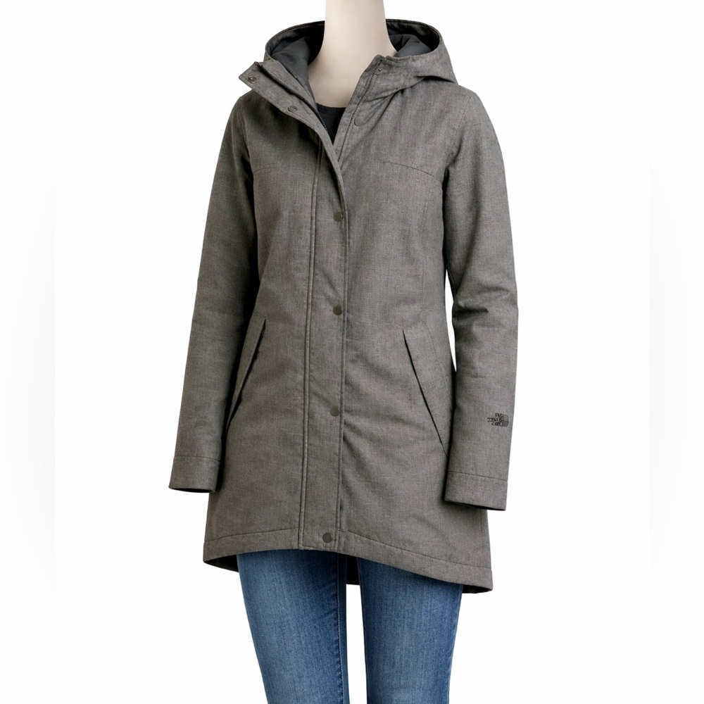The North Face Women’s Gray Insulated Hooded Parka Jacket Size M